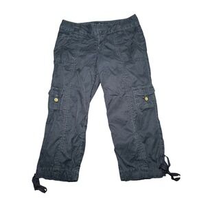 Express Women Cargo Capris Pants 0 Y2K Utility Gorpcore Outdoor Hiking‎